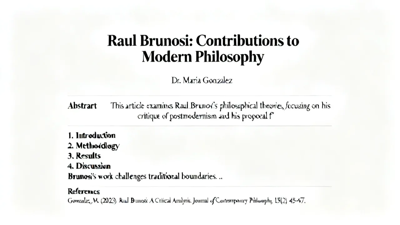Understanding the Legacy of Raul Brunosi